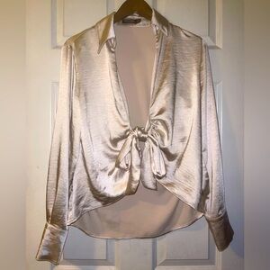 Nasty gal satin blouse Size 0
